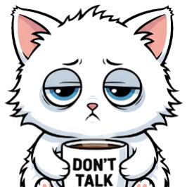 Coffee Addict Cat Tシャツ