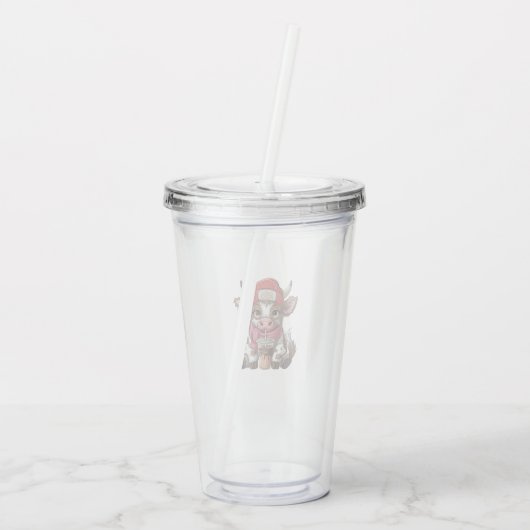 Coffee Addict Cow アクリルタンブラー (裏面)