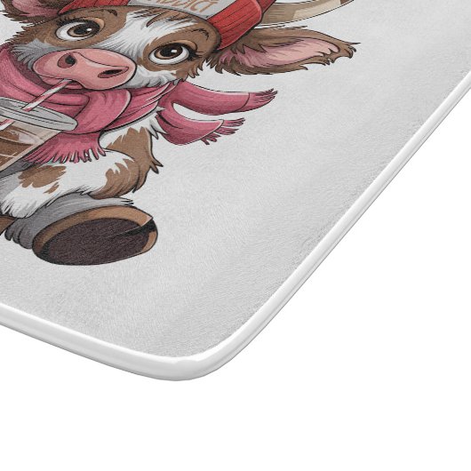 Coffee Addict Cow カッティングボード (角)