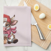 Coffee Addict Cow キッチンタオル (四つ折り)