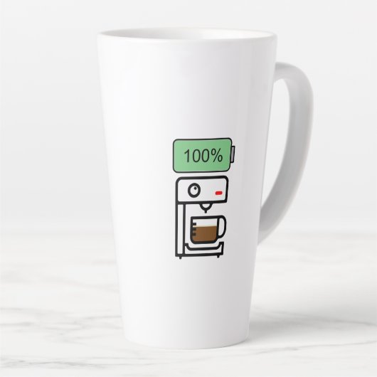 Coffee addiction design カフェラテマグ (右アングル)