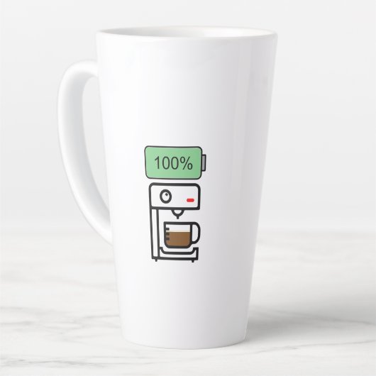 Coffee addiction design カフェラテマグ (左アングル)