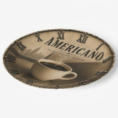Coffee Americano Vintage  ペーパープレート (アングル)