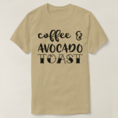 Coffee And Avocado Toast Tシャツ (デザイン正面)