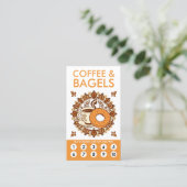 Coffee and Bagels Loyalty Punch Card ロイヤリティカード (スタンド正面)