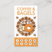 Coffee and Bagels Loyalty Punch Card ロイヤリティカード (正面)