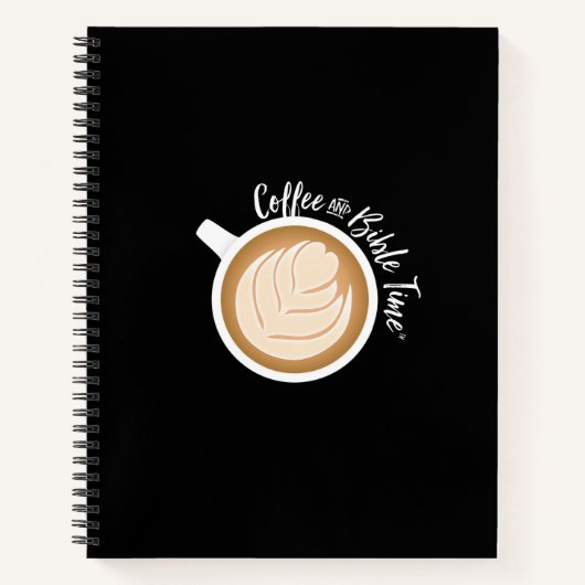 Coffee and Bible Time (Logo) Journal Black ノートブック (正面)