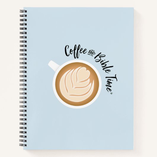 Coffee and Bible Time (Logo) Journal Blue ノートブック (正面)