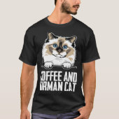Coffee and birman cat tシャツ (正面)