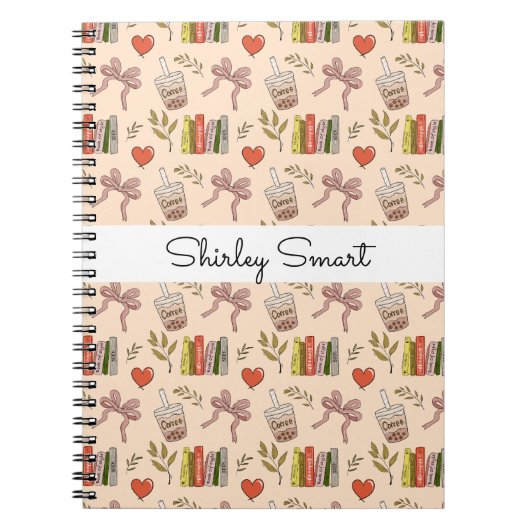 Coffee and Books Notebook – Cozy Reader Aesthetic  ノートブック (正面)