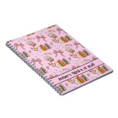 Coffee and Books Pattern Notebook | Cozy Reader  ノートブック (右側)