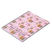 Coffee and Books Pattern Notebook | Cozy Reader  ノートブック (左側)