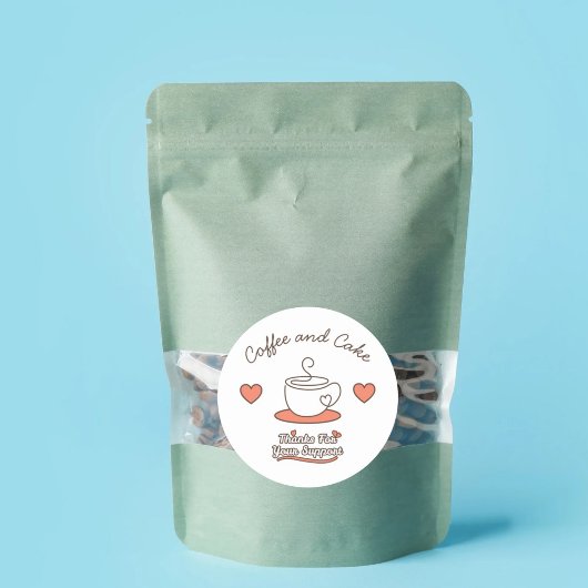Coffee and Cake ラウンドシール