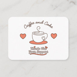 Coffee and Cake Business Loyalty Card 名刺