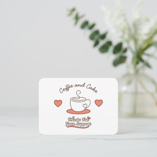 Coffee and Cake Business Loyalty Card 名刺 (スタンド正面)