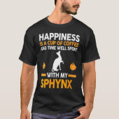 Coffee And Cat Sphynx Tシャツ (正面)