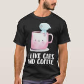 Coffee and cats Cat mug Chilling cat Tシャツ (正面)