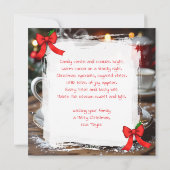 Coffee and Christmas Donuts Festive Poem シーズンカード (裏面)