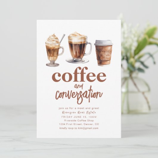 Coffee and Conversation Meeting招待状 招待状 (スタンド正面)