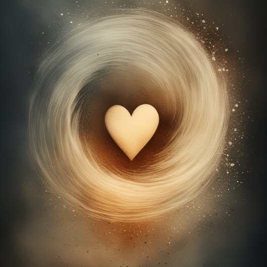 Coffee and cream lover heart design サンキューカード