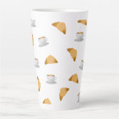 Coffee and Croissant Pattern Mug カフェラテマグ (正面)