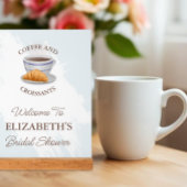 Coffee and Croissants Bridal Shower アクリルサイン