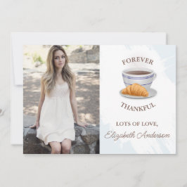 Coffee and Croissants Bridal Shower サンキューカード