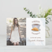 Coffee and Croissants Bridal Shower サンキューカード (スタンド正面)