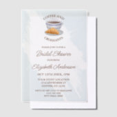 Coffee and Croissants Bridal Shower ベラム紙招待状 (オフセット)