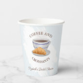 Coffee and Croissants Bridal Shower 紙コップ (正面)