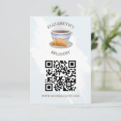 Coffee and Croissants Bridal Shower Registry エンクロージャーカード (スタンド正面)