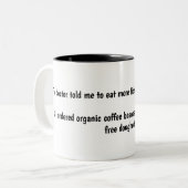 Coffee-and-doughnuts humor ツートーンマグカップ (正面左)