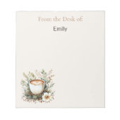 Coffee and Floral ノートパッド (正面)