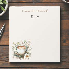 Coffee and Floral ノートパッド