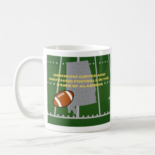 Coffee and Football in Alabama  コーヒーマグカップ (左)