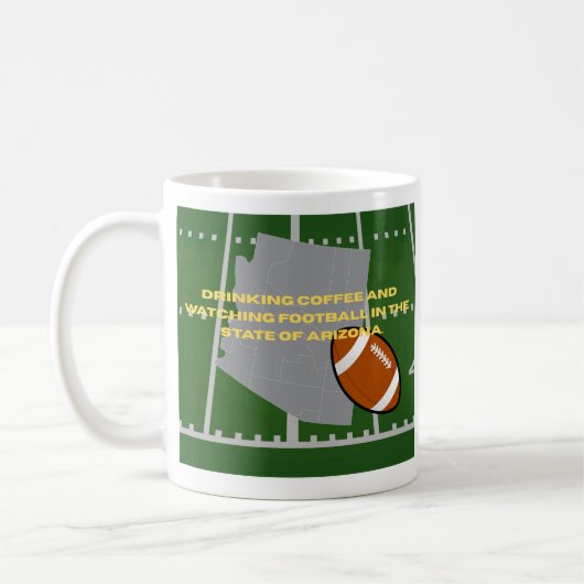 Coffee and Football in Arizona コーヒーマグカップ (左)