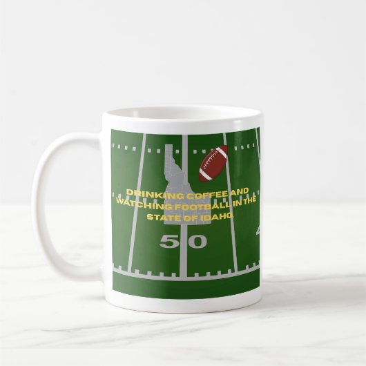 Coffee and Football in Idaho コーヒーマグカップ (左)