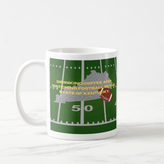 Coffee and Football in Kentucky  コーヒーマグカップ (左)