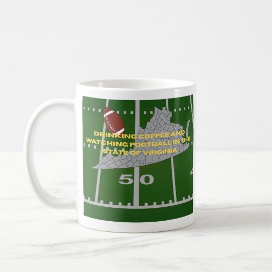 Coffee and Football in Virginia コーヒーマグカップ (左)