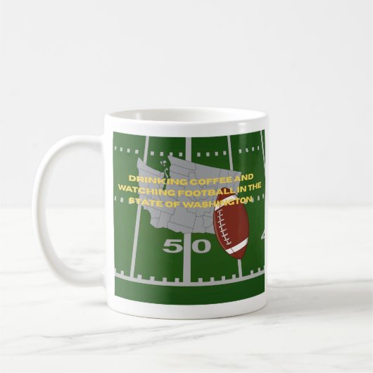 Coffee and Football in Washington  コーヒーマグカップ (左)