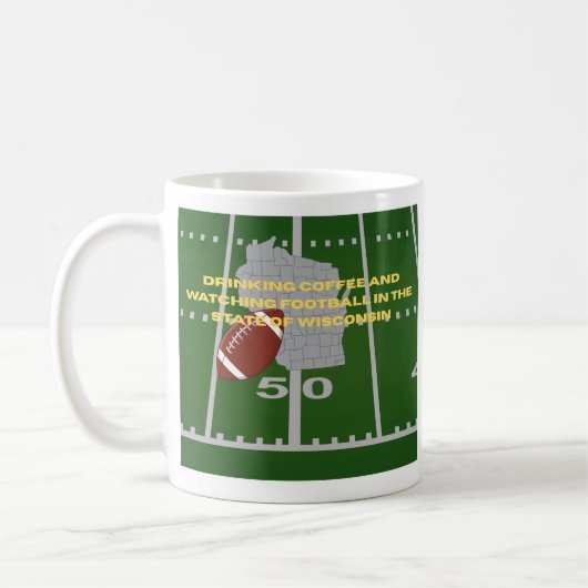 Coffee and Football in Wisconsin  コーヒーマグカップ (左)