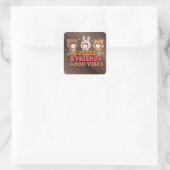 Coffee and Friends スクエアシール (バッグ)