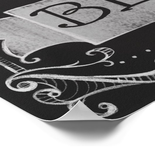 Coffee and Friends Chalk Board Art ポスター (角)