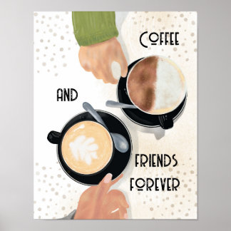 Coffee and Friends Forever Postcard    ポスター