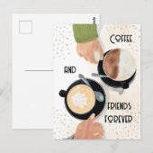 Coffee and Friends Forever Postcard ポストカード (正面/裏面)