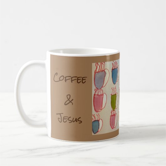 Coffee and Jesus mug コーヒーマグカップ (左)