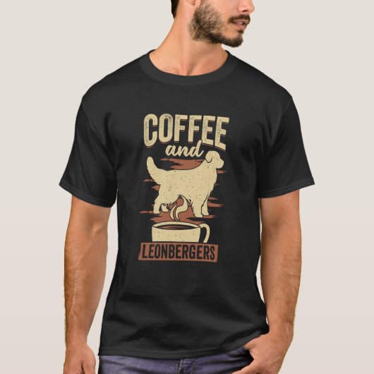 Coffee And Leonbergers Dog Tシャツ (正面)