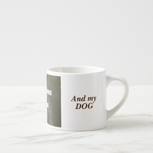 Coffee and my Dog Throw Pillow エスプレッソカップ (右)