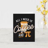 Coffee And Pi - Pi Day Math Lover Science先生 カード (黄色い花)