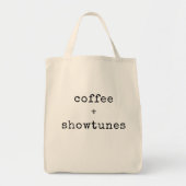 Coffee and Showtunes Musical Theater Lover Custom  トートバッグ (正面)